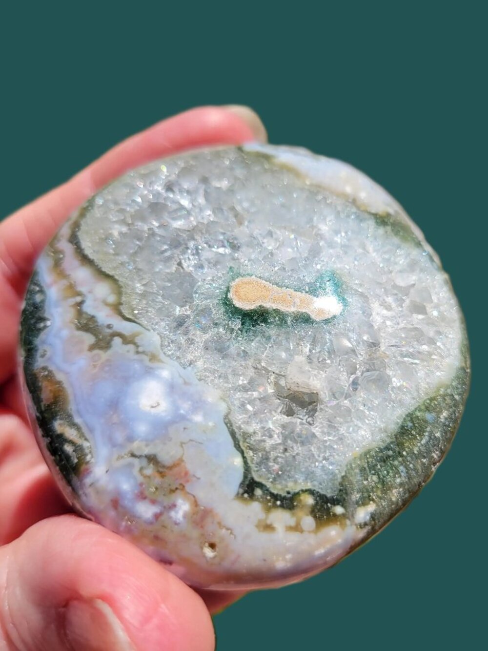 Ocean Jasper Palm Stone (OJ170)